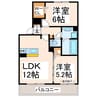セジュールウィット 2LDKの間取り