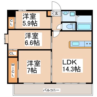 間取図 ヒルクレスト水前寺