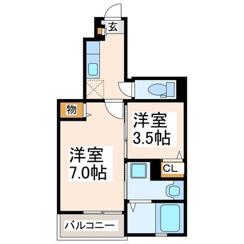 間取図 熊本都市バス（熊本市）/大江川鶴 徒歩4分 1階 築6年