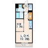 ラフレシーサ水前寺 1LDKの間取り