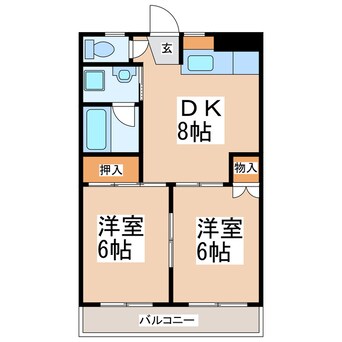 間取図 メゾーネ水前寺飛鳥