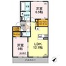 産交バス（熊本市）/保田窪本町 徒歩2分 3階 築4年 2LDKの間取り