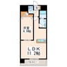 グランパーク渡鹿 1LDKの間取り