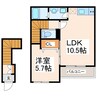 レスポワールⅠ 1LDKの間取り