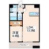 LIBTH水前寺 1LDKの間取り