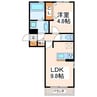 D-room渡鹿 1LDKの間取り