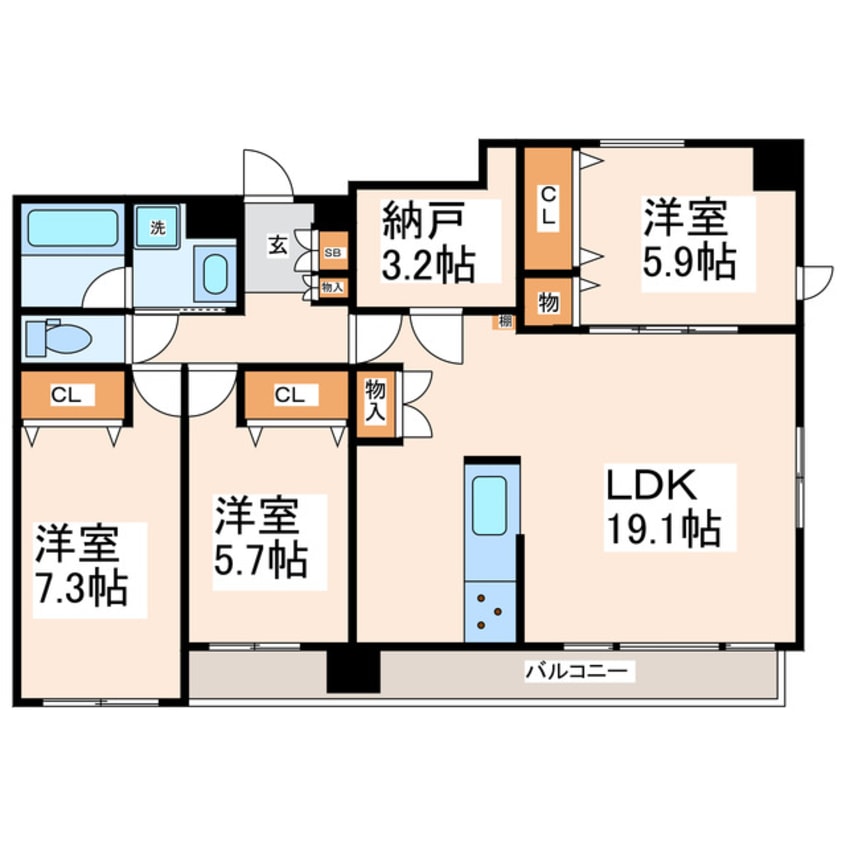 間取図 ディライト水前寺