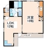 レミエル水前寺 1LDKの間取り
