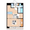 S-FORT水前寺 1LDKの間取り