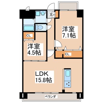 間取図 S-FORT水前寺