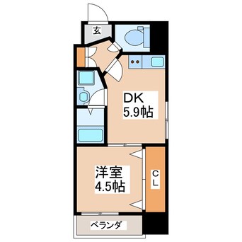 間取図 フォーエス新水前寺