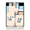 プレジデント島崎 1LDKの間取り