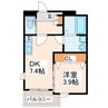 シャロム西子飼 1DKの間取り