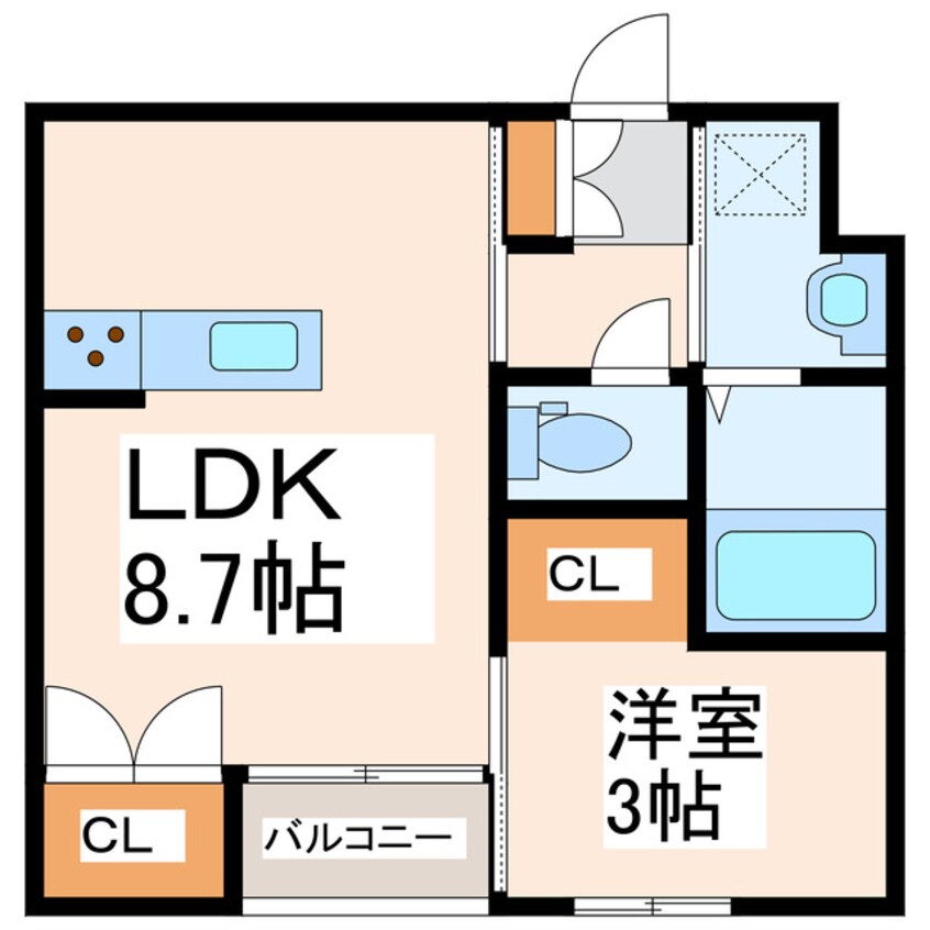 間取図 クラウンコート出水