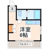 湛ビル 1Rの間取り