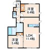 シャーメゾンエルランド 2LDKの間取り