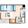 REGALEST熊本東 1LDKの間取り