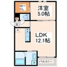 REGALEST熊本東 1LDKの間取り