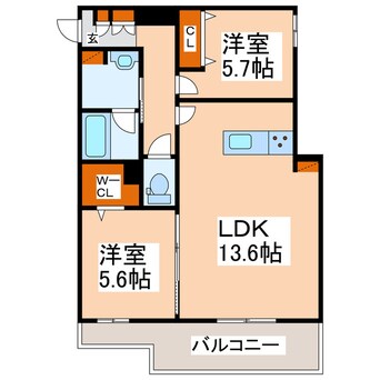 間取図 WithPlus上熊本駅前