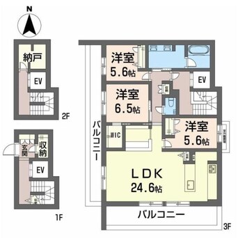 間取図 ムライチ・大江プレミアム