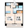 S-FORT熊本県立大学前 1LDKの間取り
