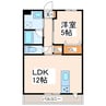 Life帯山Ⅵ 1LDKの間取り