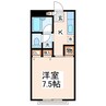 レインボーハイツ 1Kの間取り