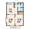 エステートピア園田 2DKの間取り