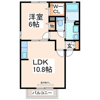間取図 産交バス（熊本市）/桜木小学校前 徒歩5分 2階 築17年