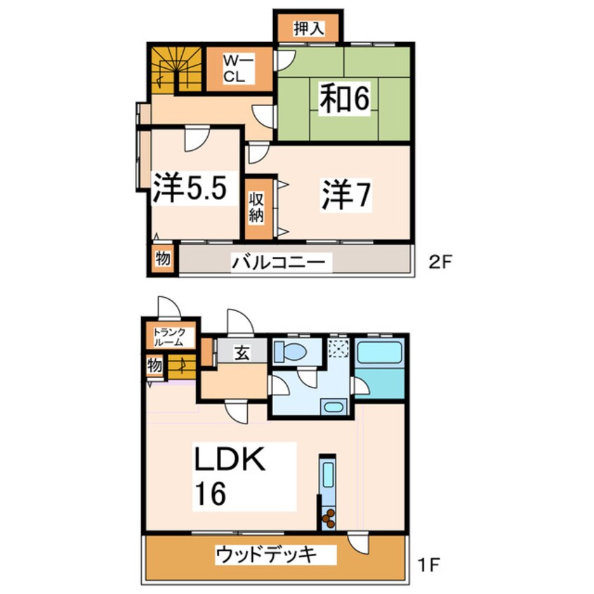 間取図 ロッキーハウスＡ・B・C・D