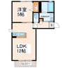 サンリッチ 1LDKの間取り