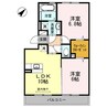 産交バス（熊本市）/松の本 徒歩4分 2階 築12年 2LDKの間取り
