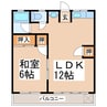 タウン前田 1LDKの間取り