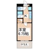 新南部館 1Kの間取り