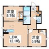 産交バス（熊本市）/道南 徒歩4分 1階 築10年 2LDKの間取り
