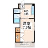 広永マンション 1DKの間取り