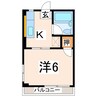 サンヒルズV 1Kの間取り
