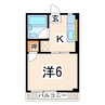 サンヒルズV 1Kの間取り