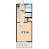 エスポアール出水 1Kの間取り