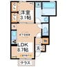 グローリー　Ｊ 1LDKの間取り