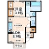 グローリー　Ｊ 1LDKの間取り