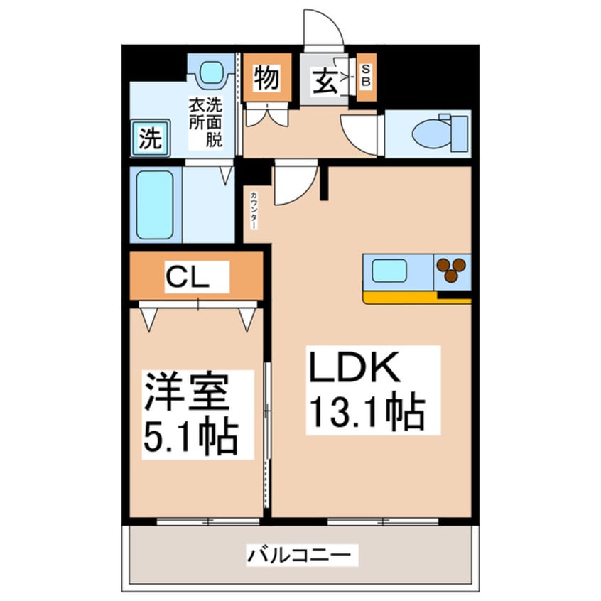 間取図 ＧＲＡＮＤＩＡ白川公園