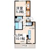 シャンベルタン 1LDKの間取り