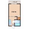 シティーハイツ姫城 1Kの間取り