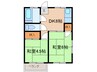 Leben　HeimⅠ・Ⅱ 2DKの間取り