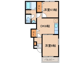 間取図 エストボヌールＡ・Ｂ