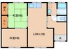 幸福団地 2LDKの間取り