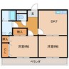 Ｈ＆Ｓマンションすずらん 2LDKの間取り