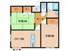 ライフハウス北原 2DKの間取り