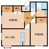 ライフハウス北原 2DKの間取り